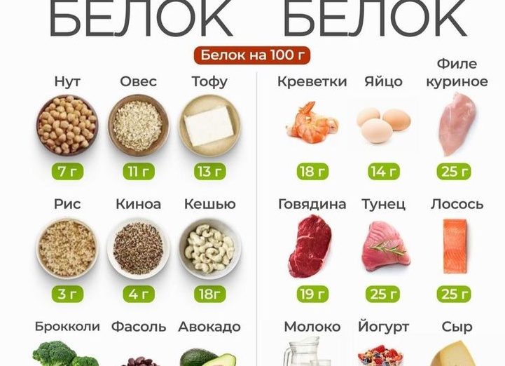 В каких продуктах содержится белок В каких продуктах содержится белок