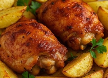Как вкусно запечь картофель с курицей в духовке Как вкусно запечь картофель с курицей в духовке