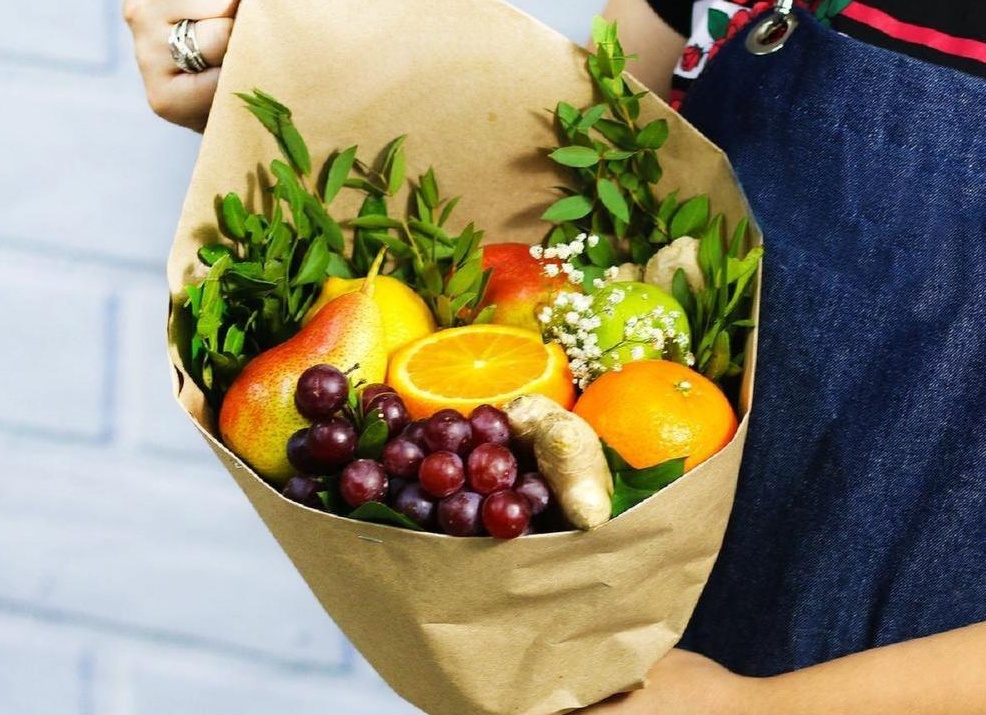 Как сделать красивый букет из фруктов своими руками Как сделать красивый букет из фруктов своими руками