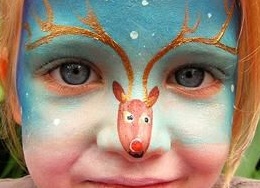 Рисунки на лице для детей: инструменты, техника нанесения красок с фото