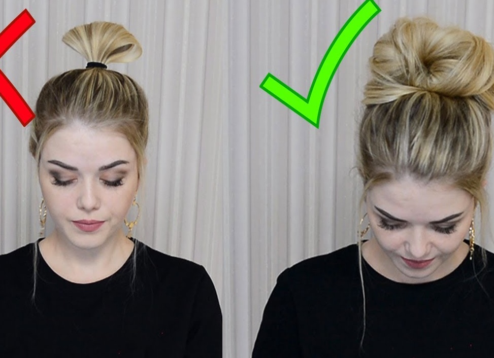 Как красиво сделать пучок на голове с помощью резинки Как красиво сделать пучок на голове с помощью резинки