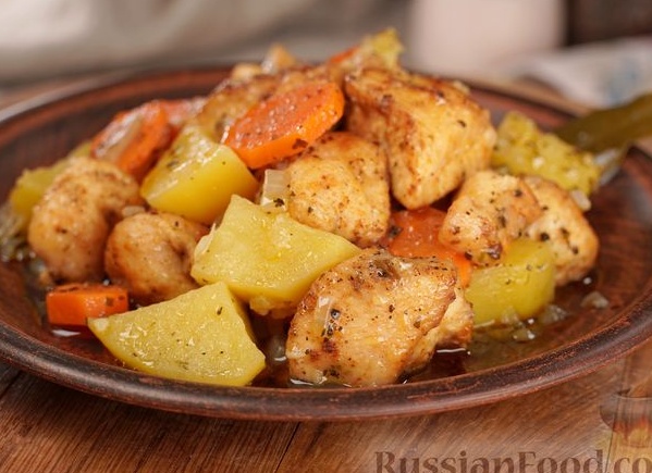 Как приготовить картошку с куриной грудкой в духовке