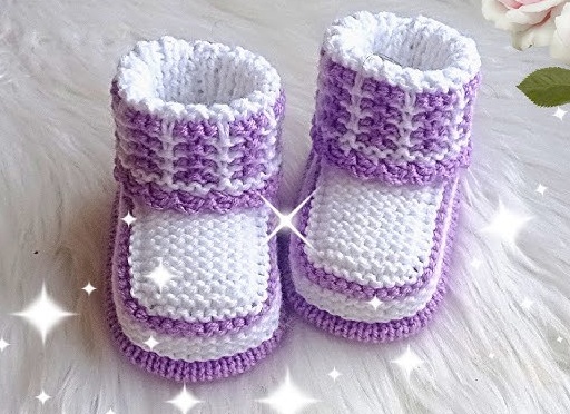 Как просто связать спицами очаровательные пинетки для малыша Как просто связать спицами очаровательные пинетки для малыша