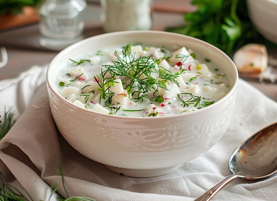 Домашние рецепты классической окрошки с колбасой на квасе