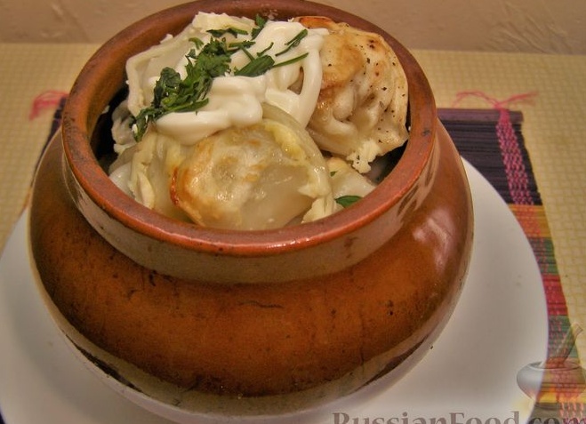 Рецепты приготовления пельменей в горшочке в духовке и микроволновке