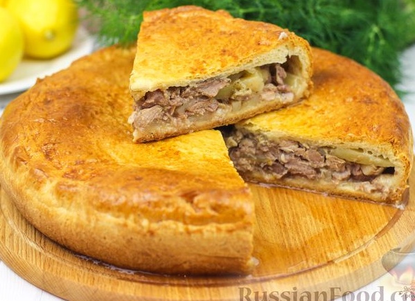 Пирог с мясом и картошкой в духовке Пирог с мясом и картошкой в духовке