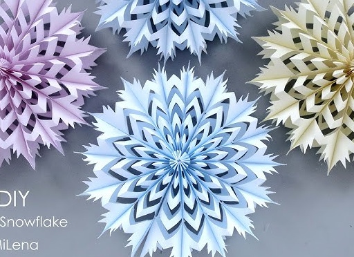Как сделать красивую объемную снежинку из бумаги: поэтапное описание