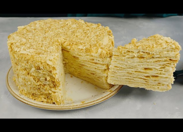 Как приготовить торт Наполеон с заварным кремом Как приготовить торт Наполеон с заварным кремом